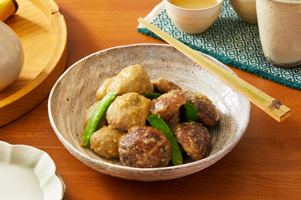 生どんこと里芋の煮っころがし~柚子味噌風味~