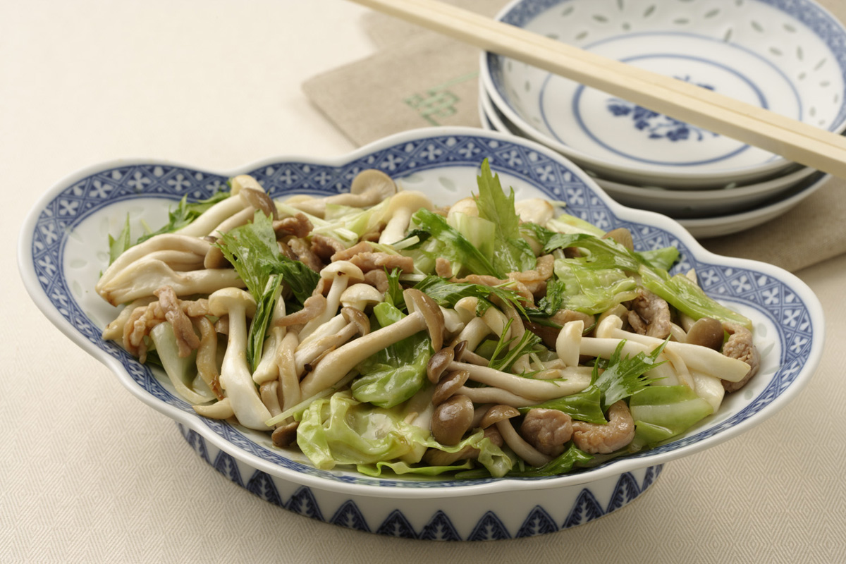 きのこの広東風野菜炒め