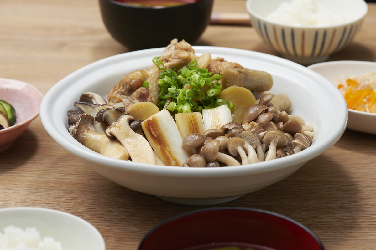 きのこと手羽元の甘酢煮