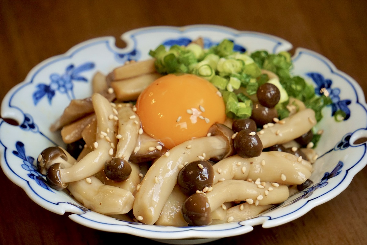 きのこの超簡単ユッケ風