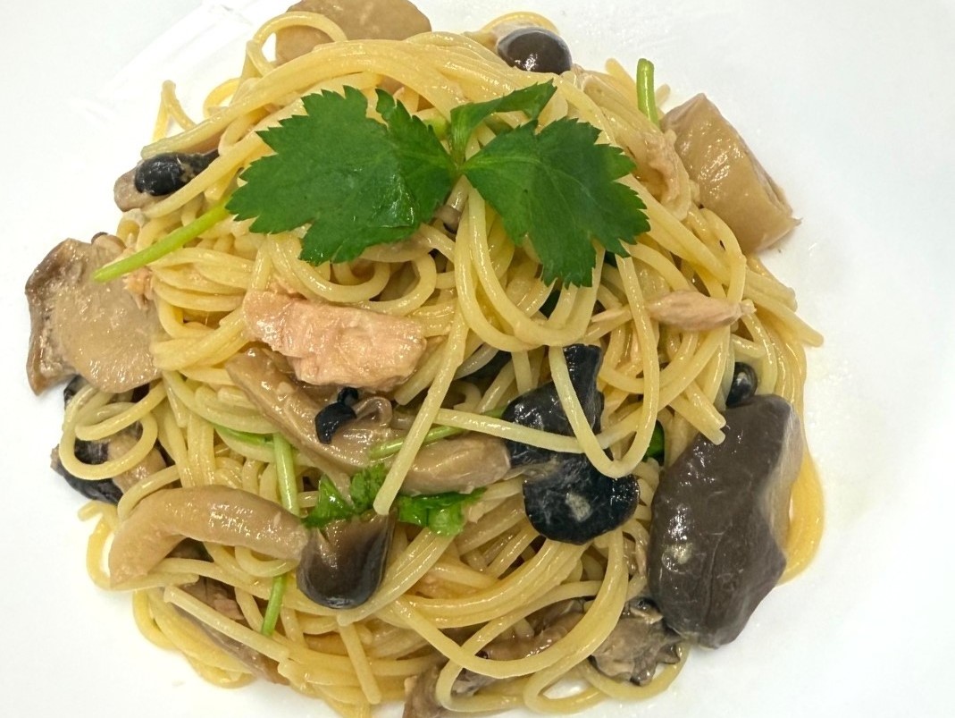 きのことツナの冷製パスタ