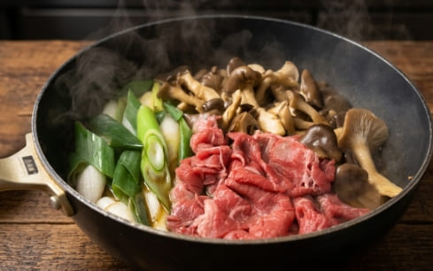 霜降りひらたけのすき焼き風