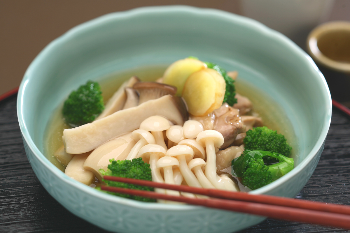 きのこと鶏肉のつや煮