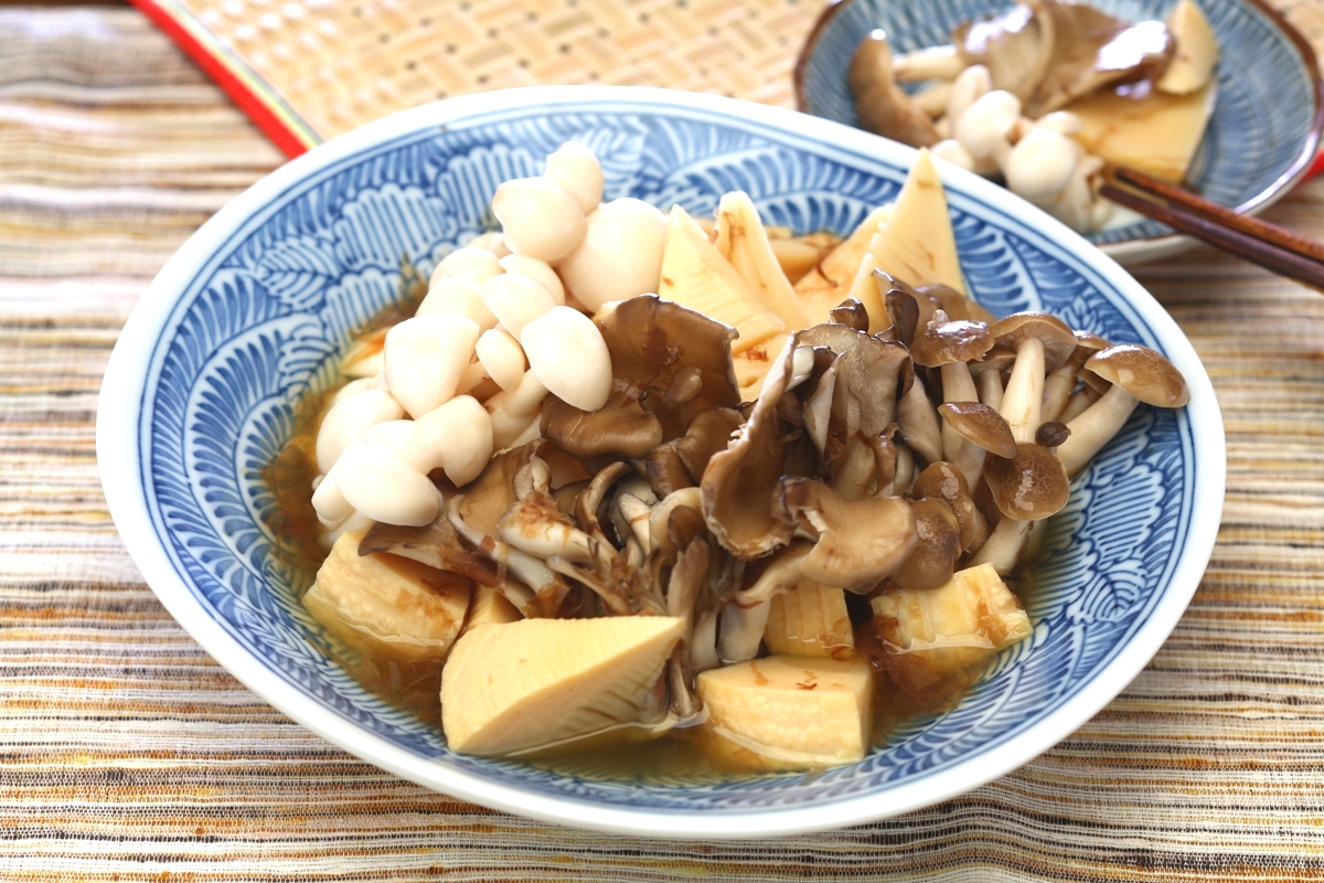 きのこと筍の土佐煮