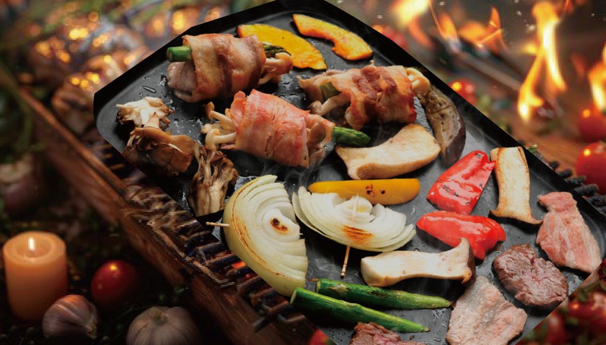 きのこと夏野菜のバーベキュー