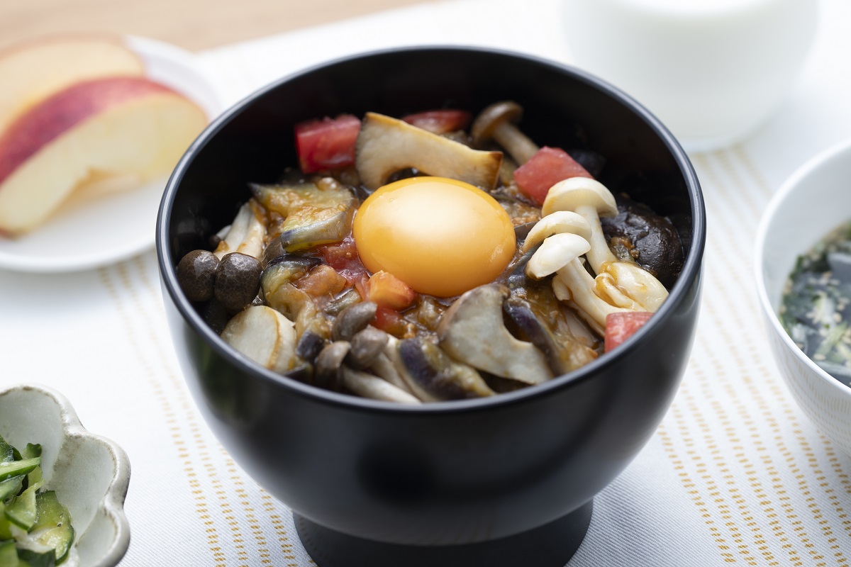 簡単!きのことなすの麻婆丼