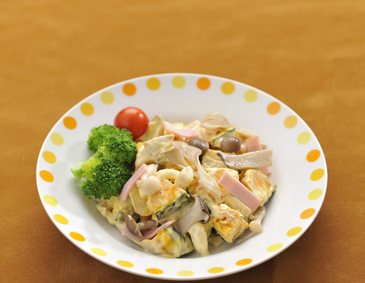 きのこを味わう!簡単かぼちゃサラダ