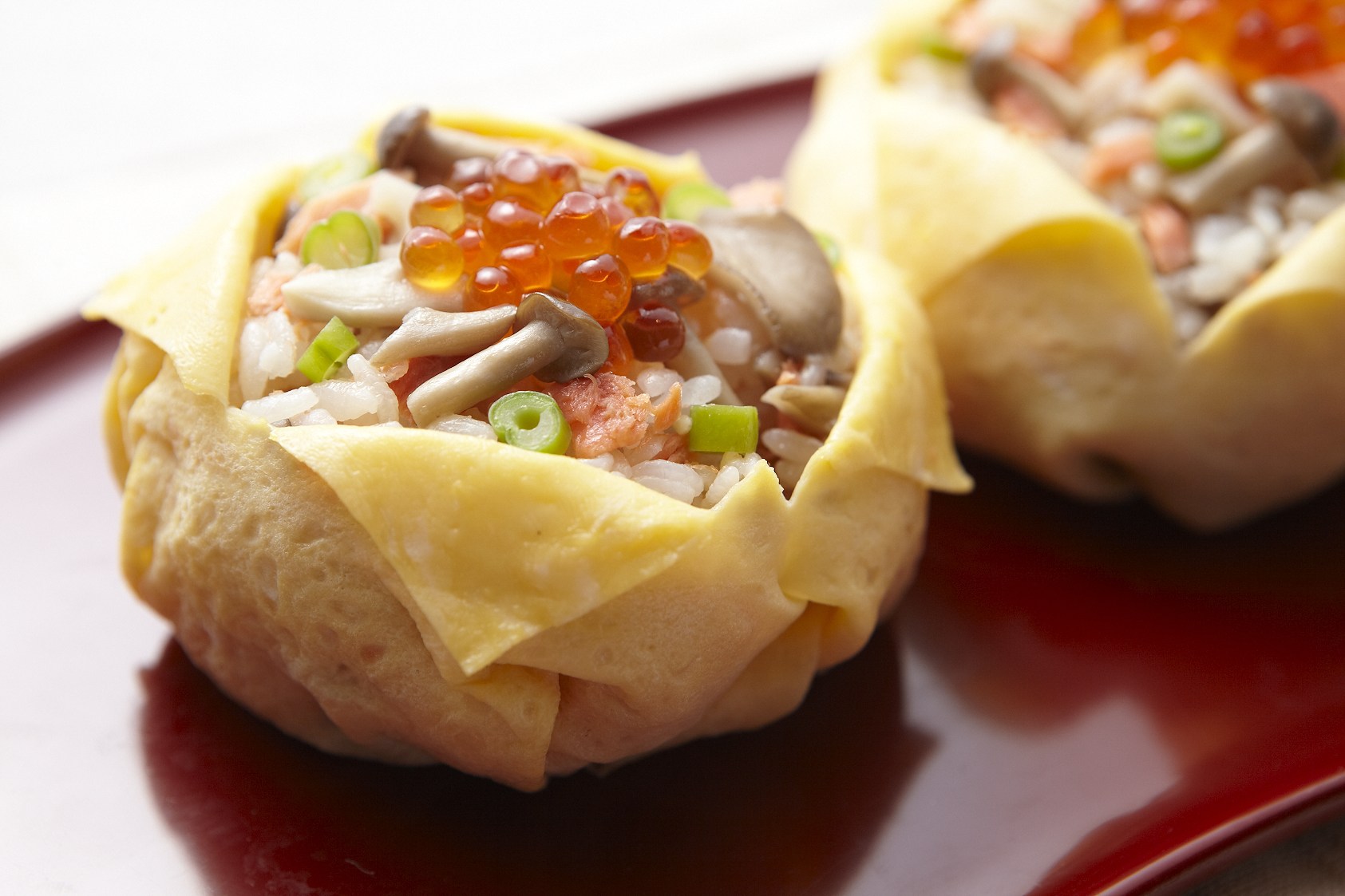 きのこと鮭のひな祭り茶巾寿司　