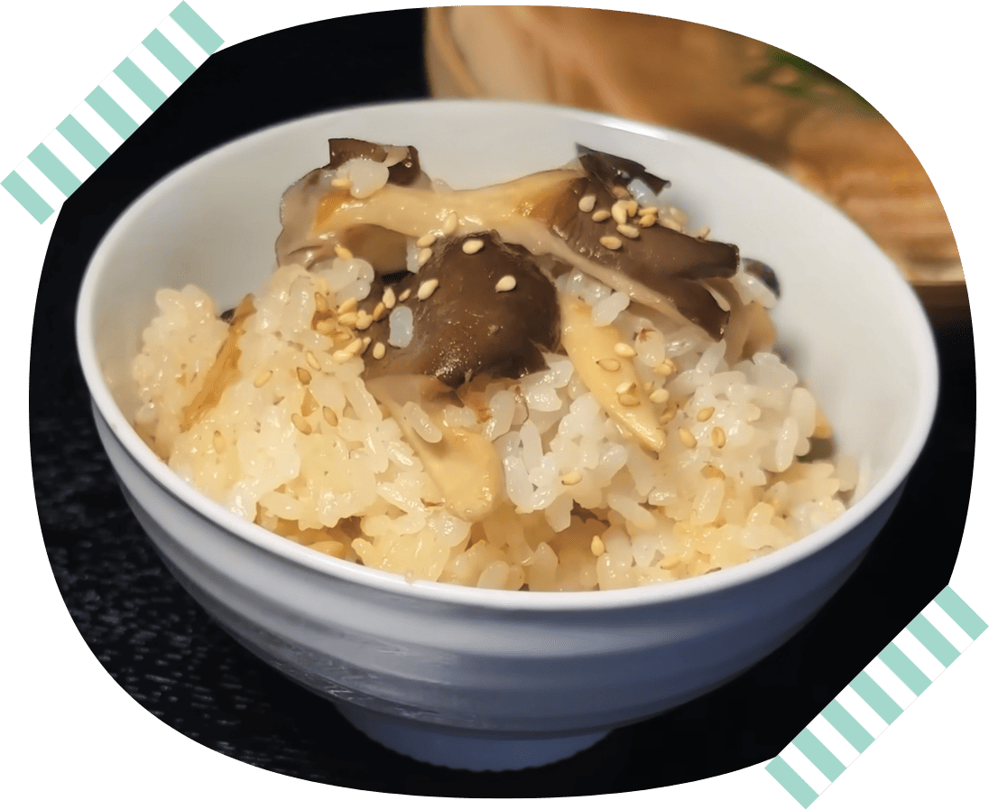 霜降りひらたけの混ぜごはん