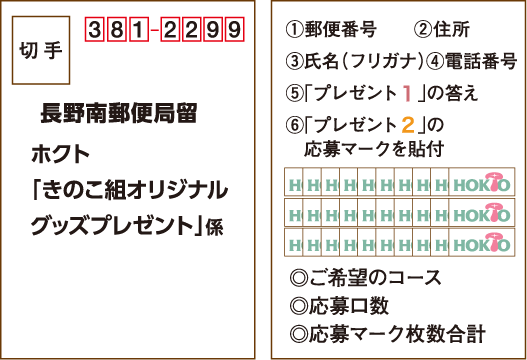 ハガキ記入例