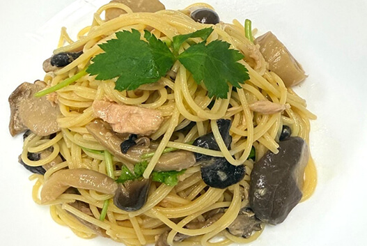 きのことツナの冷製パスタ
