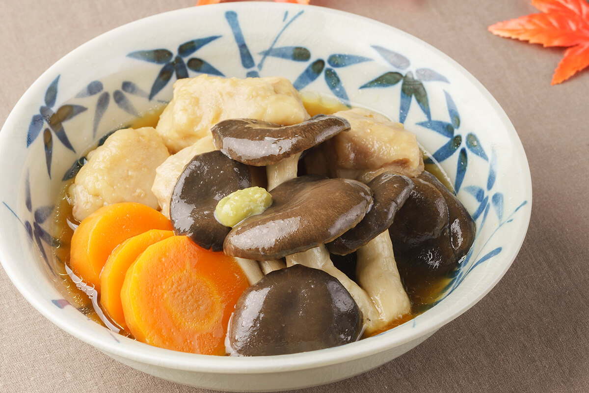 霜降りひらたけと鶏肉のとろーり煮