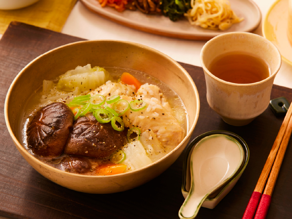 生どんことトロトロ白菜の炊飯器サムゲタン