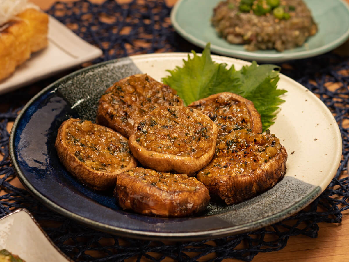 生どんこの大葉味噌焼き