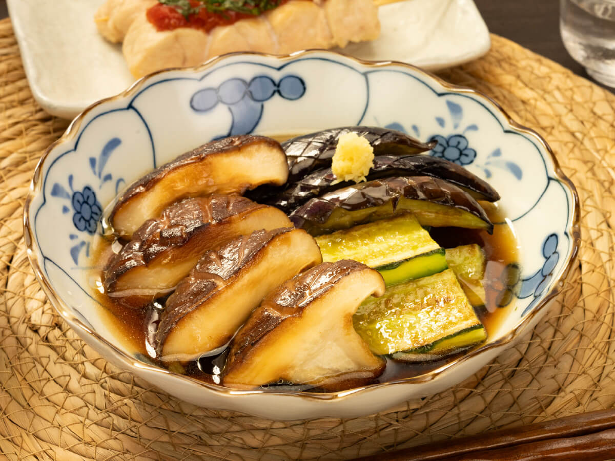 生どんこと夏野菜の焼きびたし