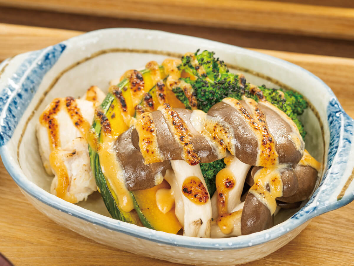霜降りひらたけの味噌マヨ焼き