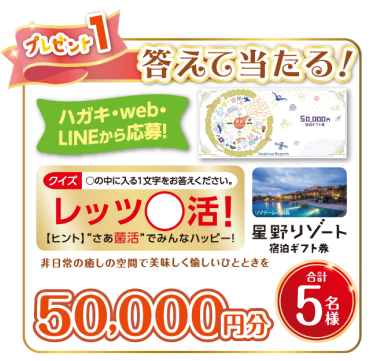 プレゼント1 答えて当たる！