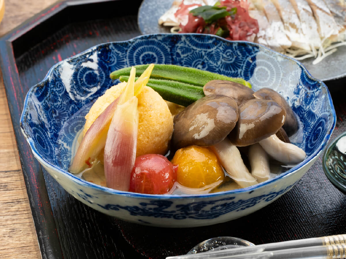 霜降りひらたけの涼おひたし
