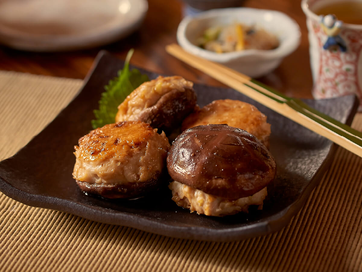生どんこの肉詰め