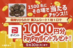霜降りひらたけを買って、その場で当たる！PayPayポイントプレゼントキャンペーン