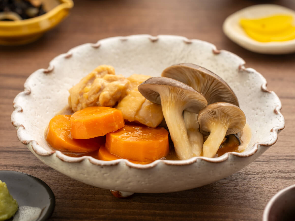 霜降りひらたけと鶏肉のとろーり煮
