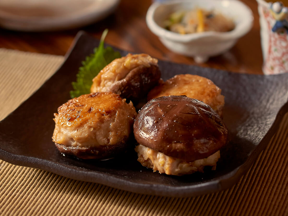 生どんこの肉詰め